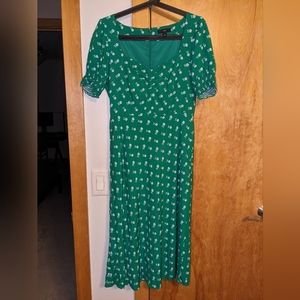 Green j crew dress 6
